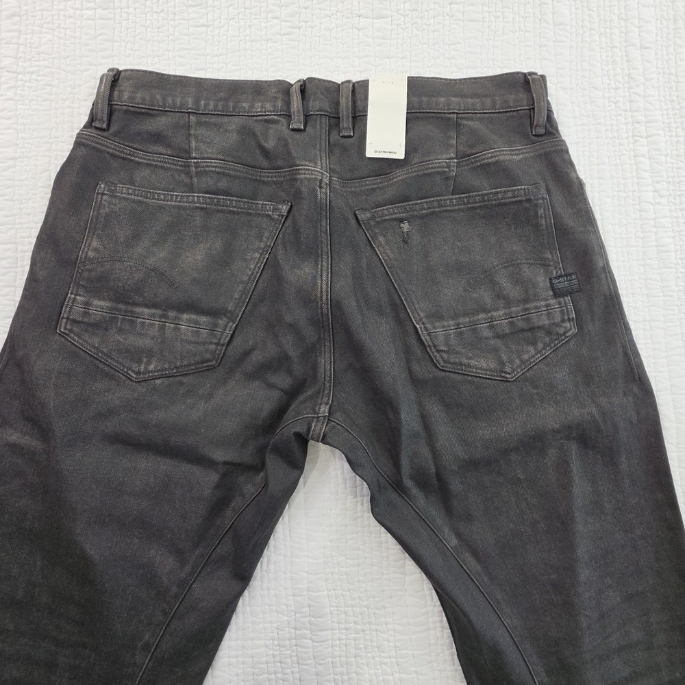 G-Star Raw Mens Black Jeans Ignition Destroyed 36x32 Moto Cross 3D Zip Slim - Picture 7 of 16